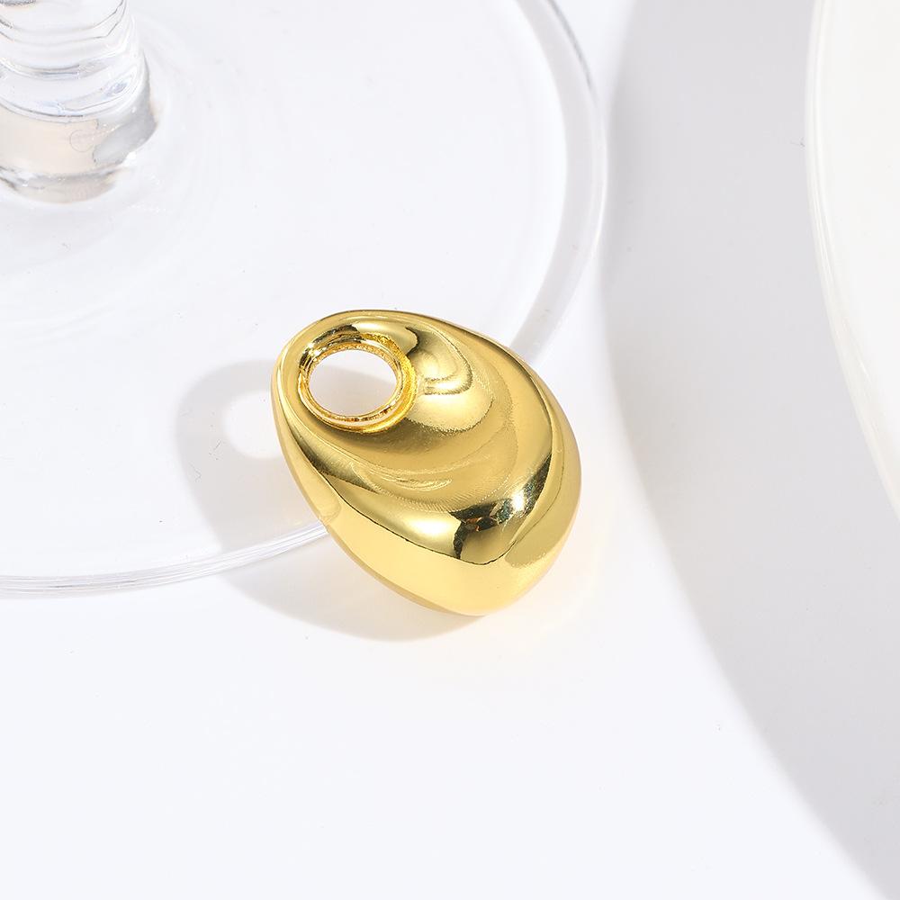 3 Batches Geometric Three-dimensional Hollow Copper Star Football Water Drop Pendant Necklace Pendant Jewelry Making Charm