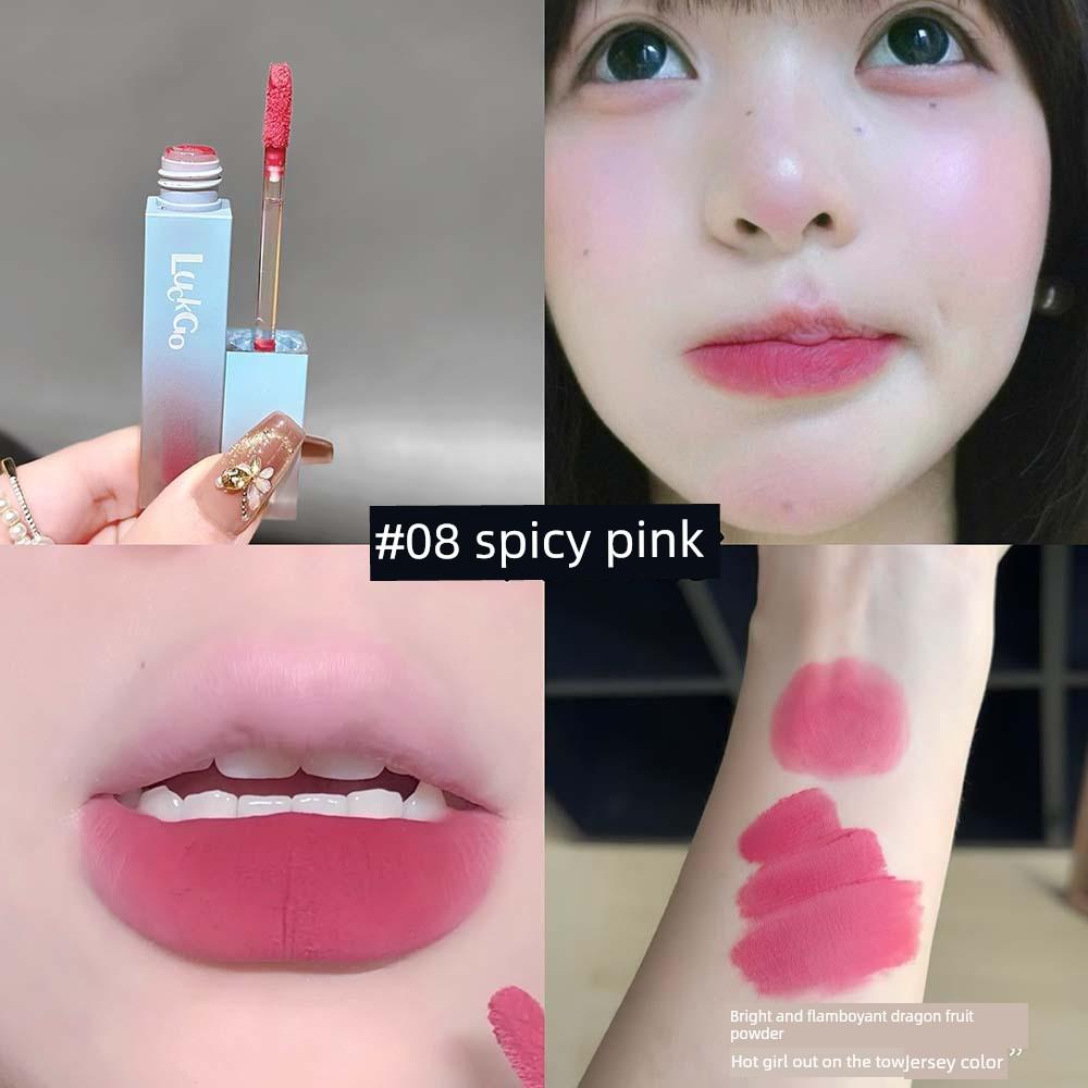 2026 Matte Velvet Lip Mud for Young Girls, Korean Style Pink Lip Glaze for a Natural Look That Brightens the Complexion