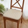 Solid Wood Dining Chair with Cotton Linen Cushion