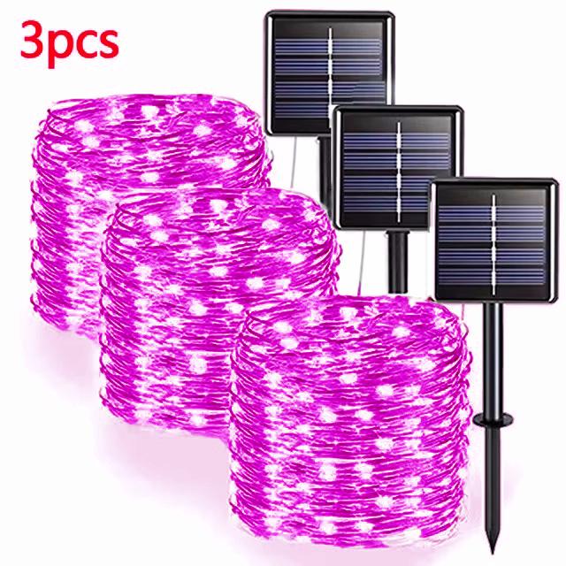 42M400Leds Solar LED Licht Außen Lichterkette Garten Solar Lichterkette Wasserdicht Weihnachts Gartendekoration Außen