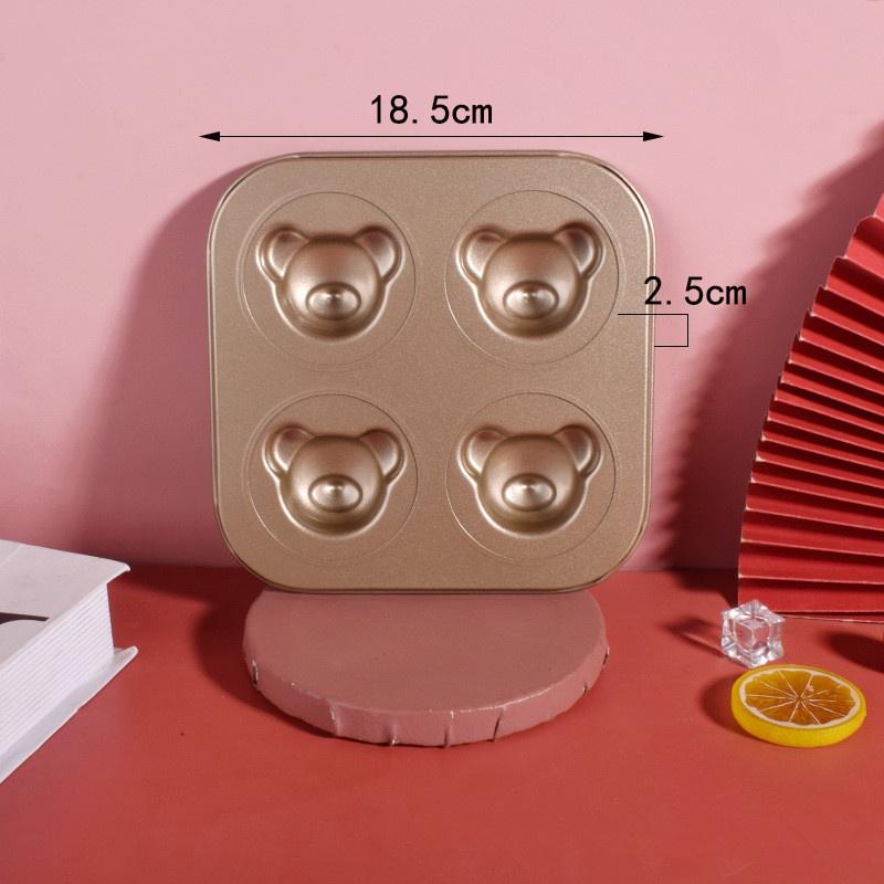 4/6/9/12 Even Bear Mold Baking Mold Pan Non-Stick Diy Cute Candy Cake Mold Tool Decoration Biscuit Candy Mold Baking Accessories