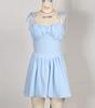 Spring/Summer Fashion: Sexy Strapless Waist-Cinching Lace-Up Short Dress for Women
