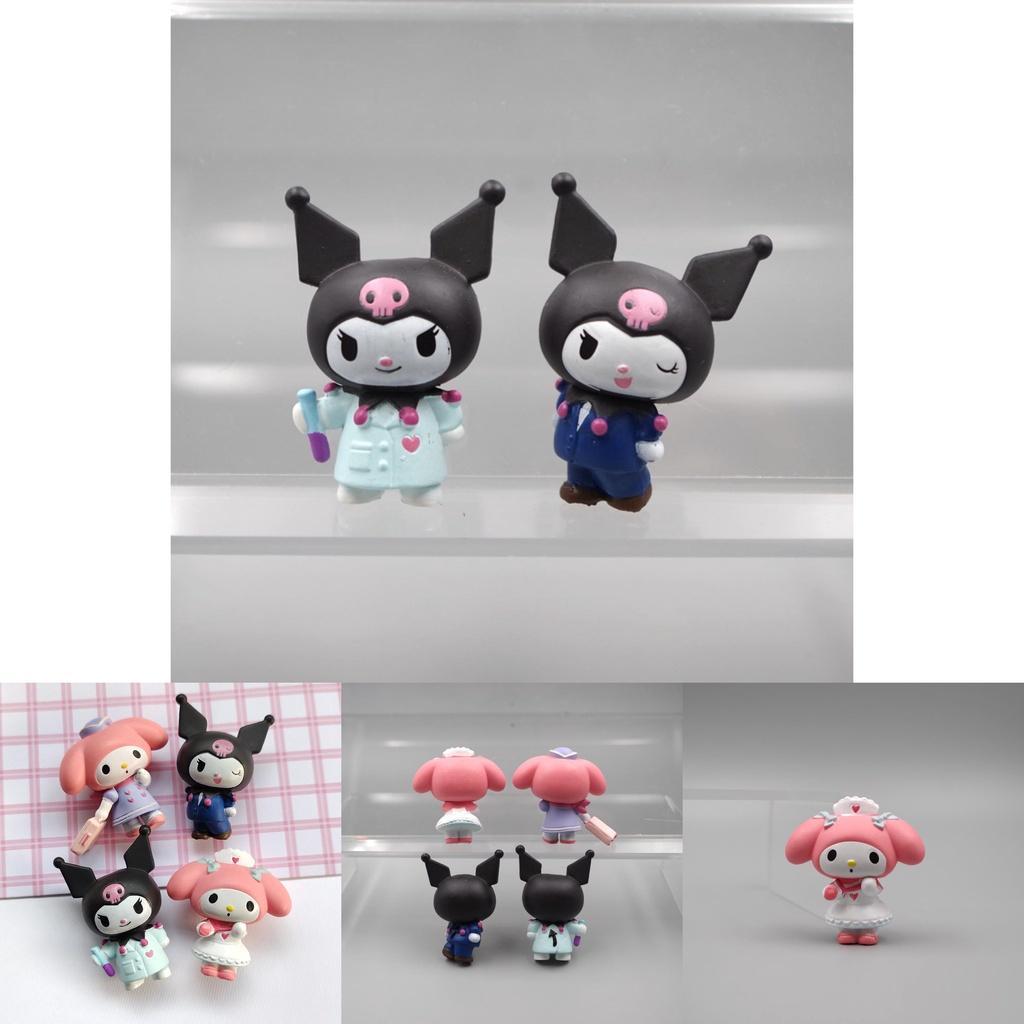Adorable 4pcs Kuromi My Melody Figures For Cake Decorating And Room Decoration