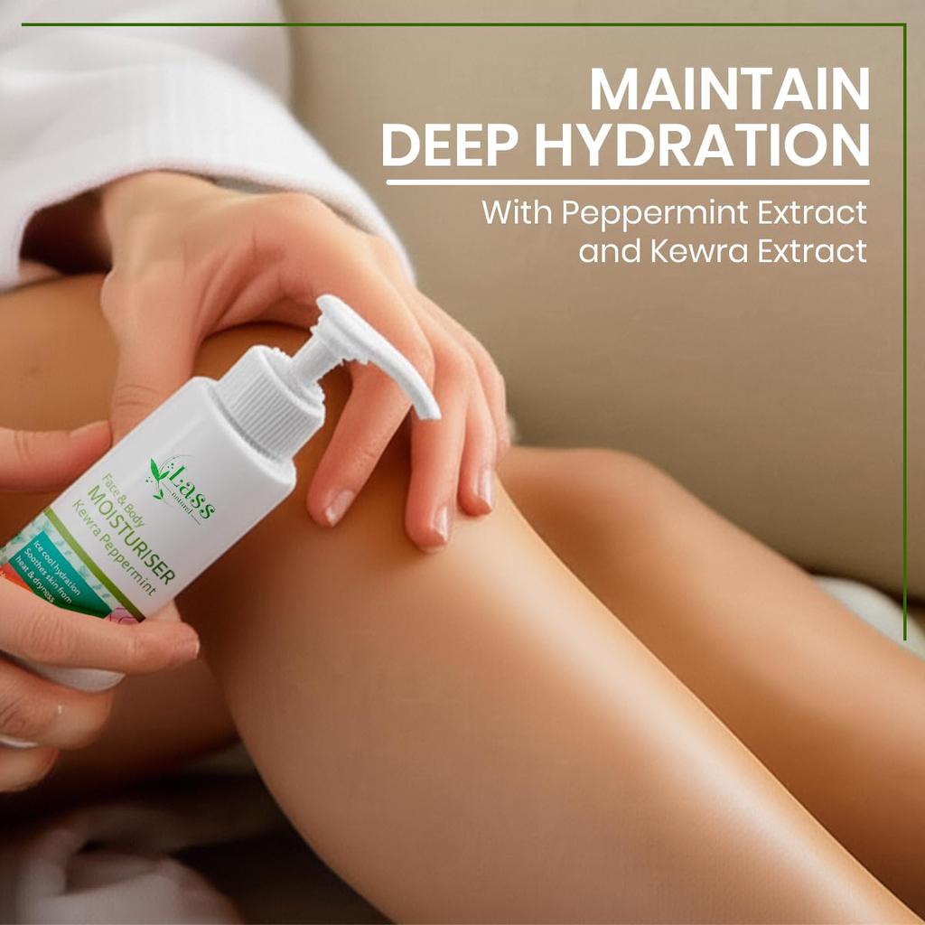 Lass Natural Kewra Moisturising Lotion For Dry To Combination, Sensitive Skin| Non Greasy | Deep Moisturization-100ml (Pack of 2)