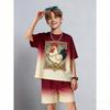 Kids Set Anime Cartoon Chicken Printed Kids T-shirt and Shorts 2 Piece Set Summer Casual Outdoor Boys and Girls Outfit Kids Clothing
