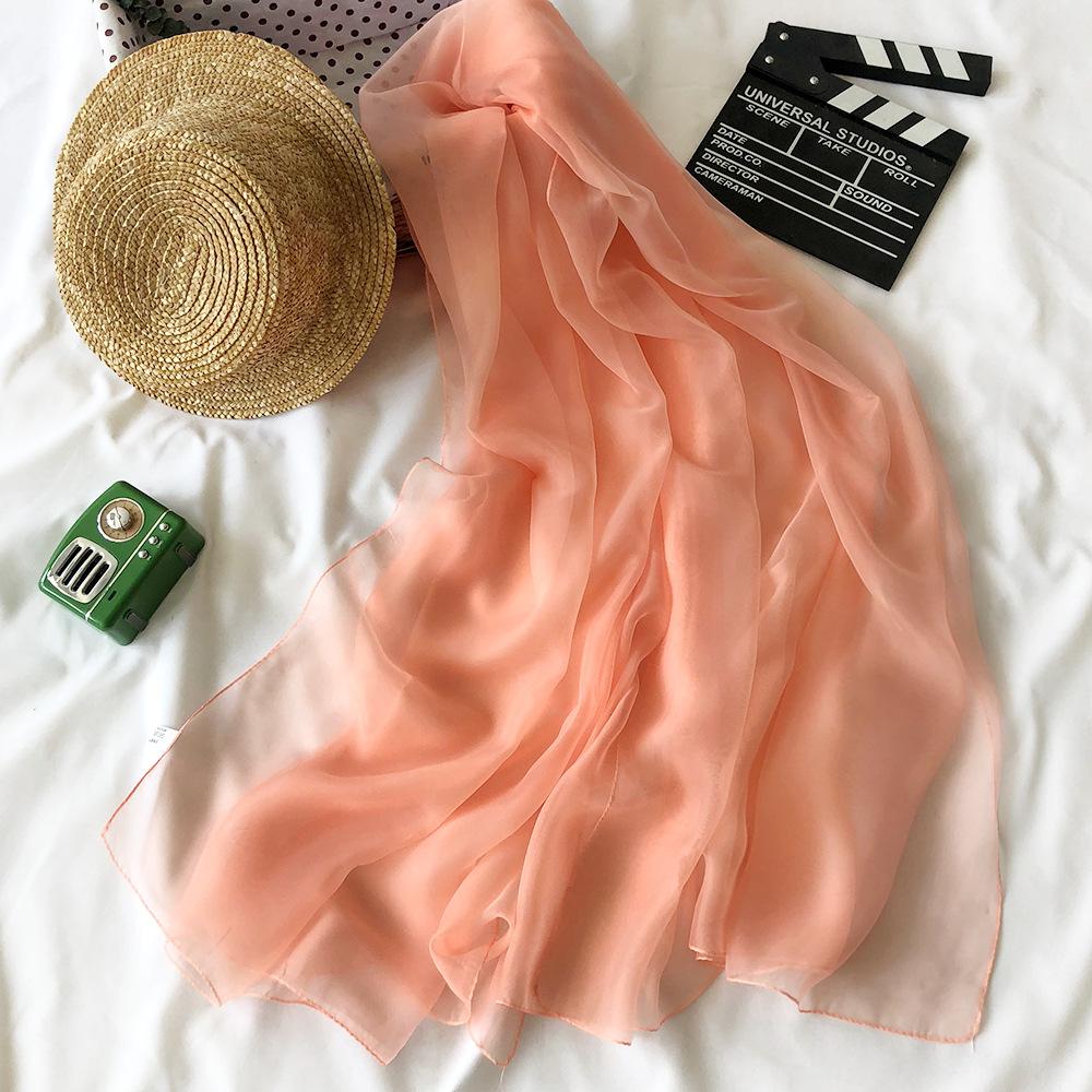 Summer And Spring Sunscreen Beach Scarf Women's Soft Imitation Silk Scarf Korean Design Soft Air Conditioning Scarves