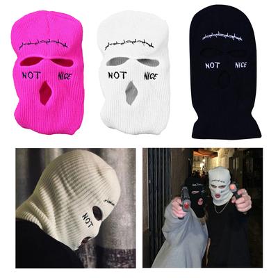 Modische Strickmütze für Damen Herren Handgewebte Sturmhaube Mütze für Mädchen Jungen Party Masken-Mütze Erwachsene Neuheit Accessoires