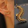 Stainless Steel Centipede Earring Punk Cartilage Spiral Waterproof Stud Earring Not Fading Hypoallergenic Piercing Jewelry