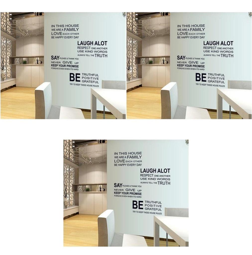 Elegant Words Letters In This House Wallpaper Home Decor Crafted With Premium Pvc Material