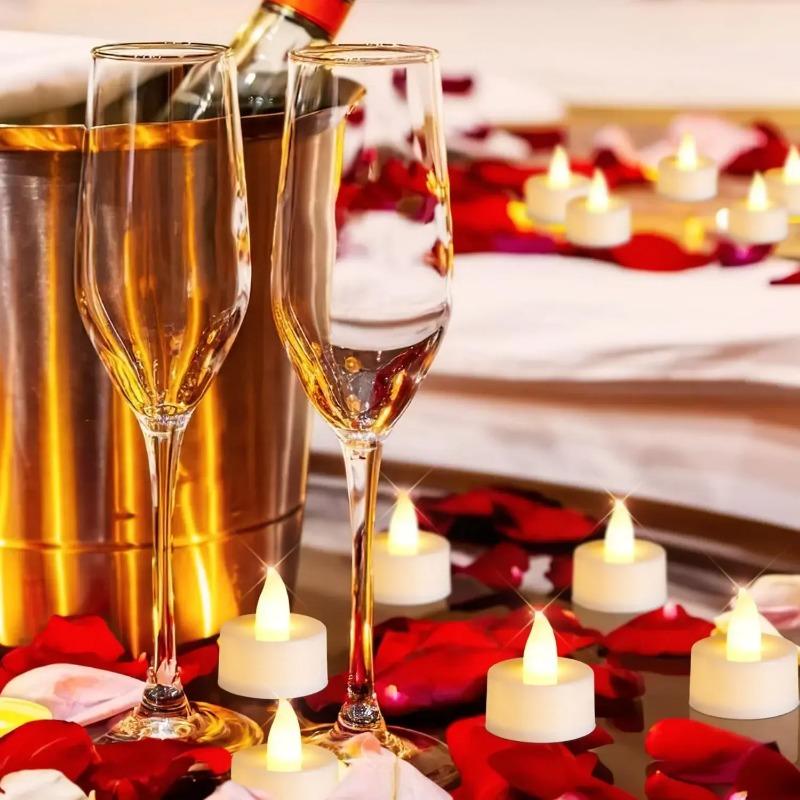 24 Mini Flameless LED Candles, Suitable for Christmas and Halloween Home Decoration, Bedroom, Wedding Parties, and Holiday Table Decoration