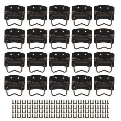 20 Set Maniglie per Scatole in Legno Ferramenta Retrò Maniglie per Cassetti e Armadietti in Legno di Canfora Antico Tiranti per Decorazione Valigie