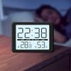 Relógio de Parede LCD Moderno Minimalista Com Temperatura e Calendário Para Decoração de Home Office
