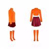 Scooby-Doo Velma Cosplay Costume: Halloween Party with Puff Sleeves