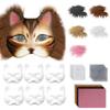 DIY Orc Mask Set Cat Fox Mask 6 with 5 Fur Halloween Role Play Props