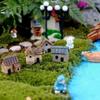 4Pcs House Miniature Figurine Fairy Garden Accessory Home Decoration Cartoon Animal Building Statue Resin Craft Doll Car 2025