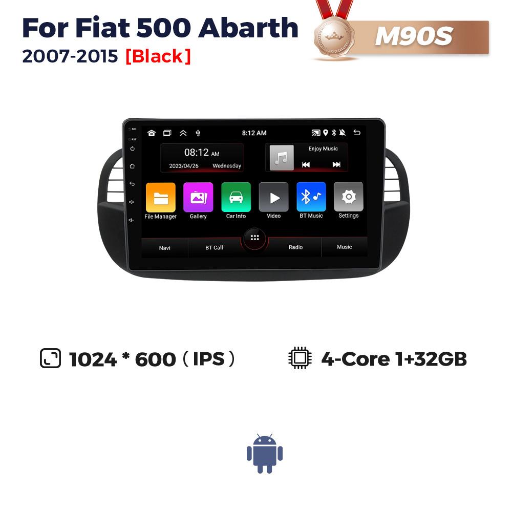 

Navifly 9-дюймовый 1din Android автомобильный радиоприемник стерео для FIAT 500 Abarth 2007-2015 мультимедийный плеер беспроводной Carplay авто GPS навигация
