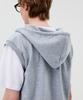 Topboy Basic Standard Double-Sided Sleeveless Zip-Up Hoodie Gray