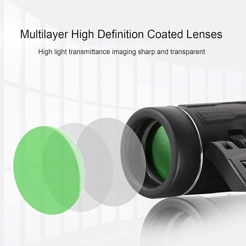 Folding Binoculars, Birdwatching Binoculars, Large Eyepiece Waterproof Binoculars, Professional HD Binoculars Ideal for Birdwatching, Hunting, and Obs