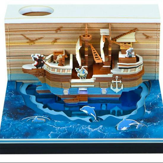 3D Stereoscopic Sticky Note Sculpture 2026 Calendar: Creative Tear-off Convenience Pad and Desktop Ornament