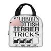 Scottish Terrier Sunflower Painting Adorable Dog Insulated Lunch Bag Cooler Thermal Food Box Tote Portable Lunch Boxes Container