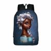 Afro-Afrikanische Schönheit Schwarze Prinzessin Wasserdichter Schulrucksack Mit Verstellbaren Schultergurten