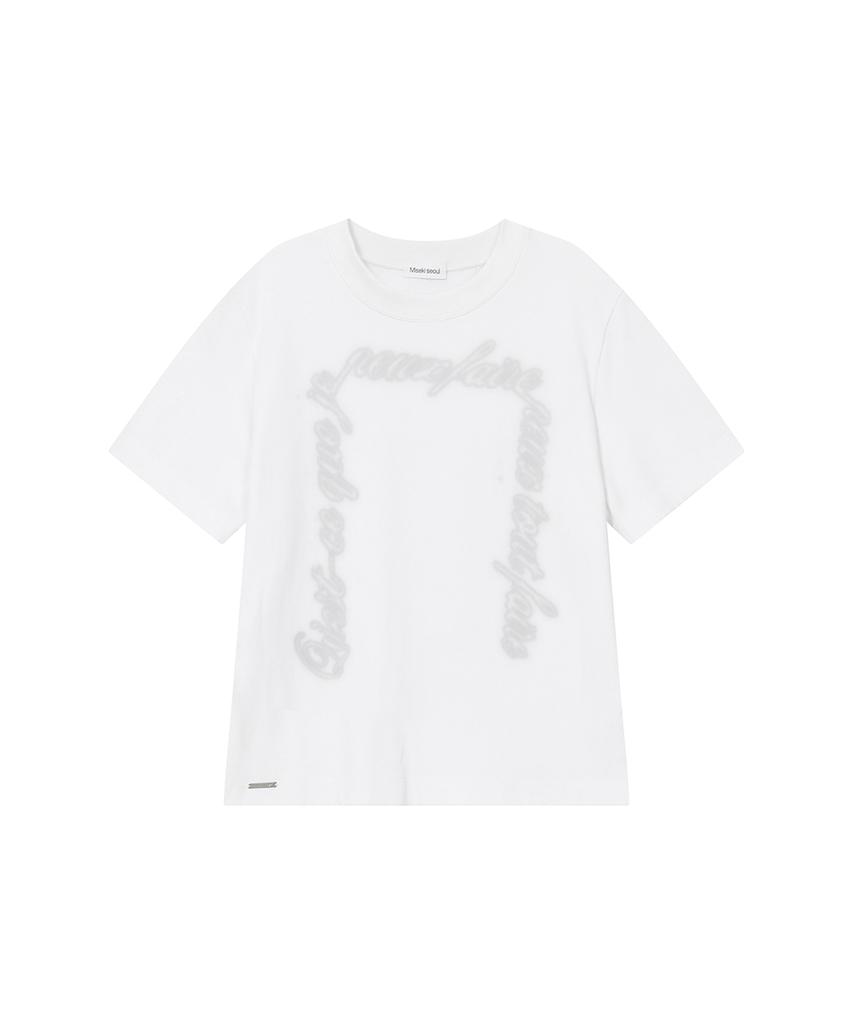 MISEKI SEOUL Chicano Lettering Short Sleeve White