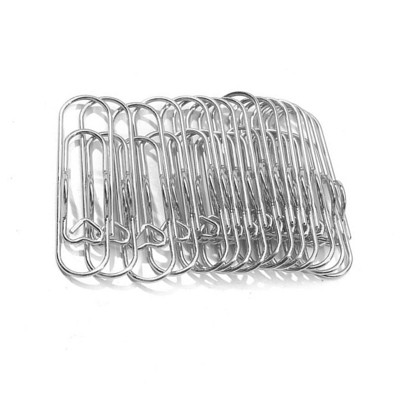 Anti Lost Paper Clip Metal Pen Holder Clips Portable Bookmarks Photo Memo Ticket Fixed Paperclips Office School Stationery