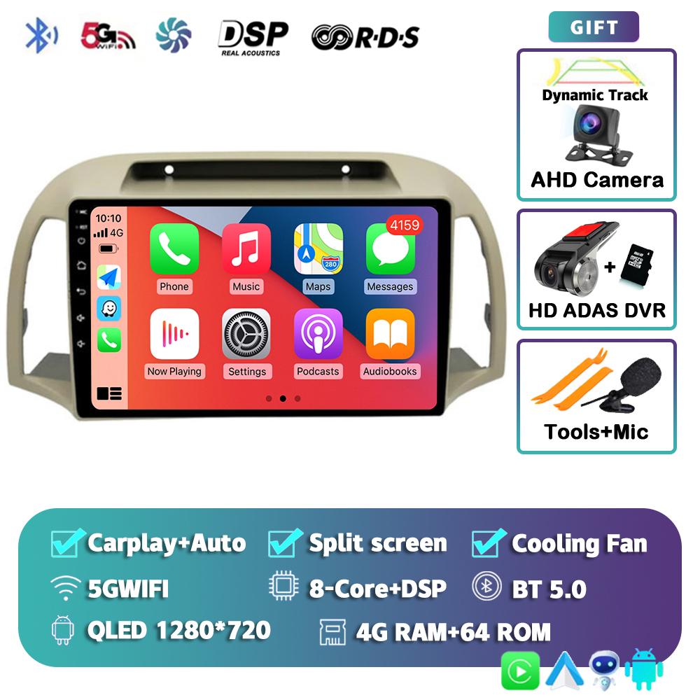 Android 14 Carplay Auto Car Radio For Nissan March Micra K12 2002-2010 Navigation Autoradio Audio Multimedia Video Player Stereo