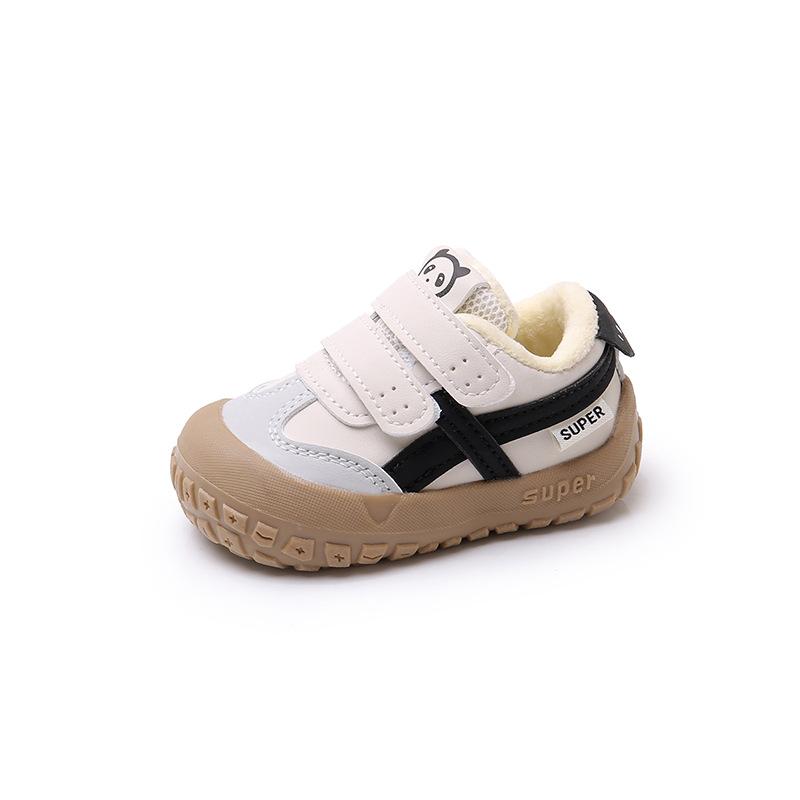 Baby Shoes Autumn and Winter New Baby Toddler Shoes Girls Soft Sole Boys Shoes Two Cotton Velvet Children's Sports Shoes