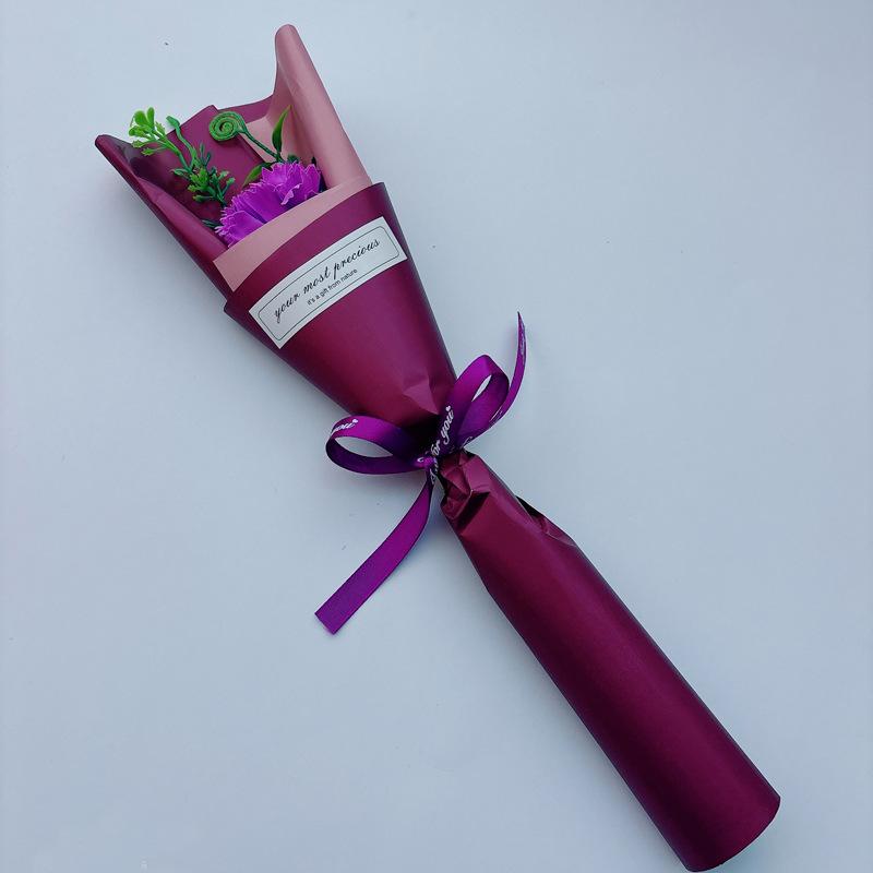 Qixi Valentine's Day Single Rose Soap Flower Bouquet Simulation Carnation Mother's Day Gift Teacher's Day