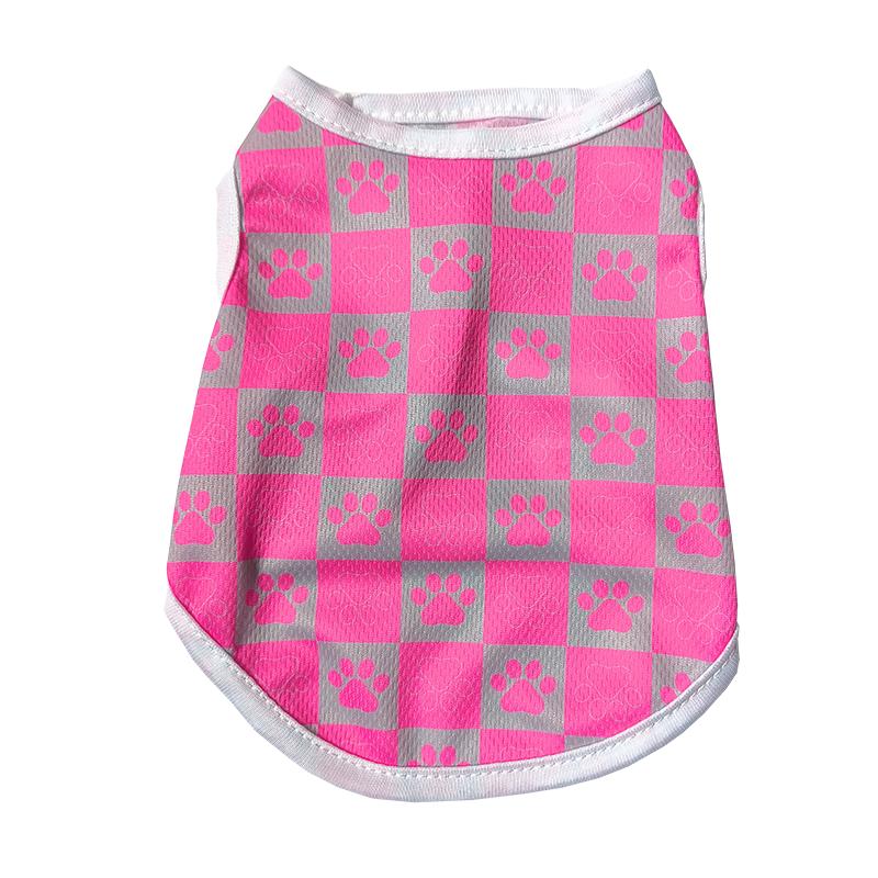 Summer Cat Vest T-shirt Mesh Breathable Paw Print Sphynx Clothes For Small Medium Dog Cats Kitten Puppy Costume Pug Pet Coat