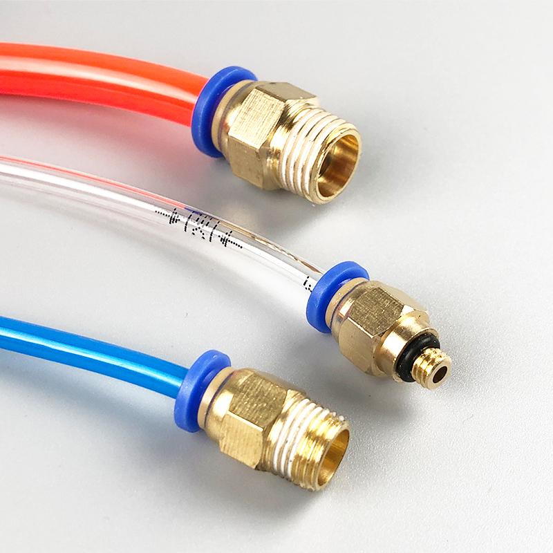 10/50/100pcs PC Pneumatic Fitting Quick Air Connectors M5 M6 M8 M10 M12 M14 M16 M20 Metric Male Thread Air Pipe Push In