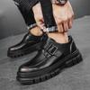 Derby Men's Leather Shoes Classic Versatile British Design Styles Outdoor Street Daily Business Office Quality Thick Soled Shoes