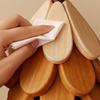 4pcs Christmas Tree Coaster Set Anti-scald Walnut Wood Tree Trivet Set Tree-shaped Foldable Kitchen Wooden Trivet for Desk Decor