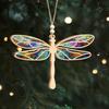 Dragonfly Hanging Ornament Sun Catcher Decorative Pendant Christmas Tree Decoration
