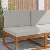 Outdoor Sofa Cushions 2 Pcs Gray Polyester