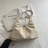 Women Solid Color Ruched Single Shoulder Retro Fashion Small Underarm Tote Bag