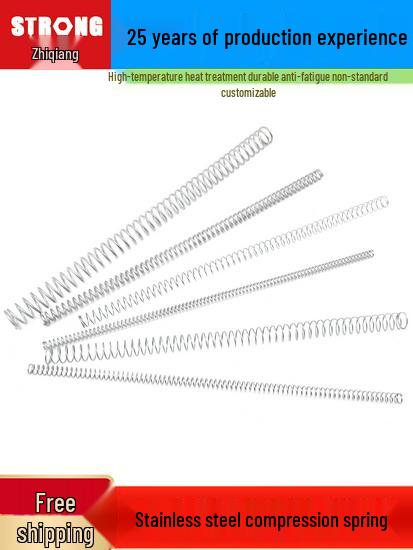 304 Stainless Steel Compression Spring – 300mm Long, High Elasticity, Shock Absorption, Customizable