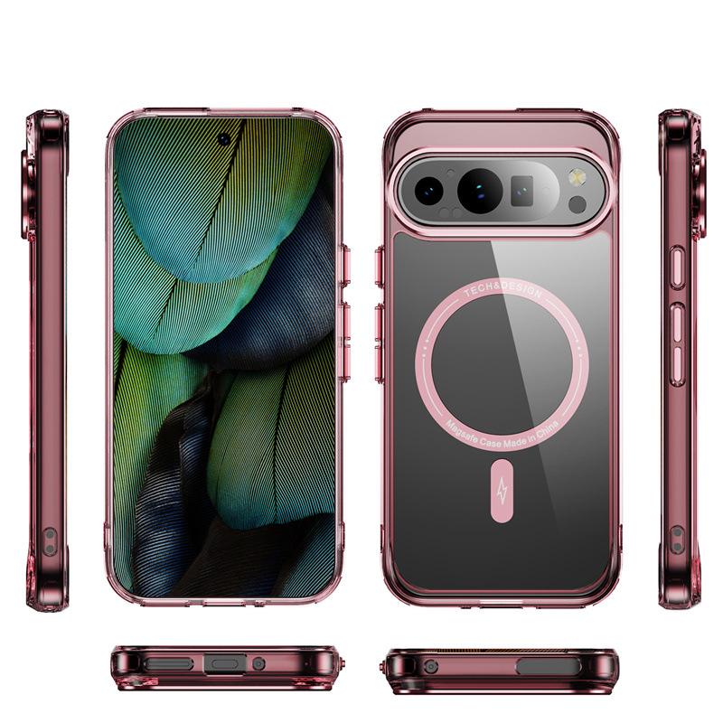 Magnetic Transparent Phone Case for Google Pixel 8, 9, 9A, 8 Pro, 10 Pro, 10 Pro XL