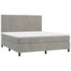 VidaXL Bed Slat Base with LED Mattress, Upholstered Bed, Double Bed, Adult Bedroom Interior Bed, 3136017
