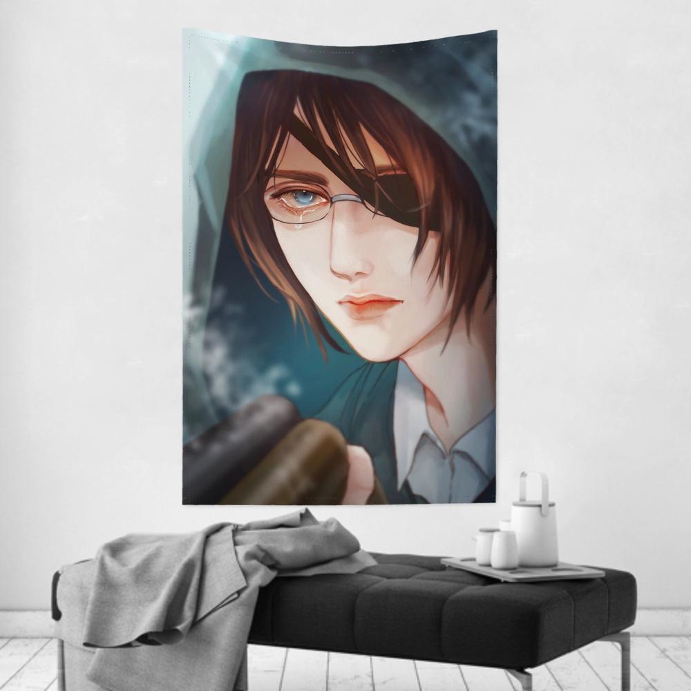 Hange Zoe Anime Attack On Titan Tapestry Room Decor Wall Cloth Party Hanging Background Room Decor Baby Room