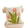 Bestickte Baumwollblumen-Kissenhülle Für Zuhause Sofa Bett Dekorative Kissenhülle Wohnzimmer