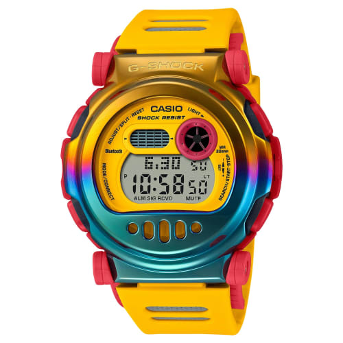 CASIO G-Shock G-B001MVE-9 Jason DW-001 Series Smartwatch, Bluetooth Smartphone Link, Digital, Men's, Yellow, Interchangeable Bezel, Gimmick, Japan Mod