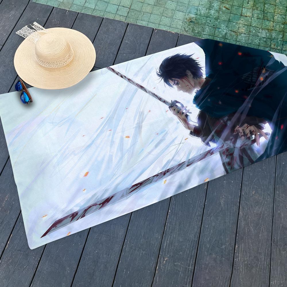 Anime A-attack on Titan Levi Ackerman Beach Towel For Beaches Yoga Studios Gyms Hot Springs Swimming Pools And Picnics