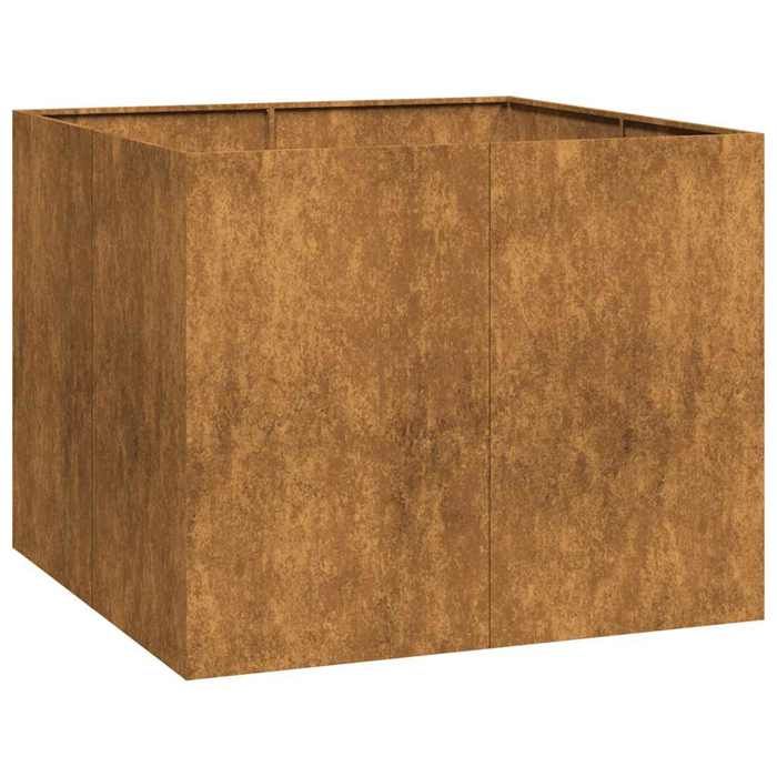 VidaXL Rusty Planter 100x100x80 Cm Stainless Steel, Flower Pot, Plant Stand, Raised Bed, Support of 860828
