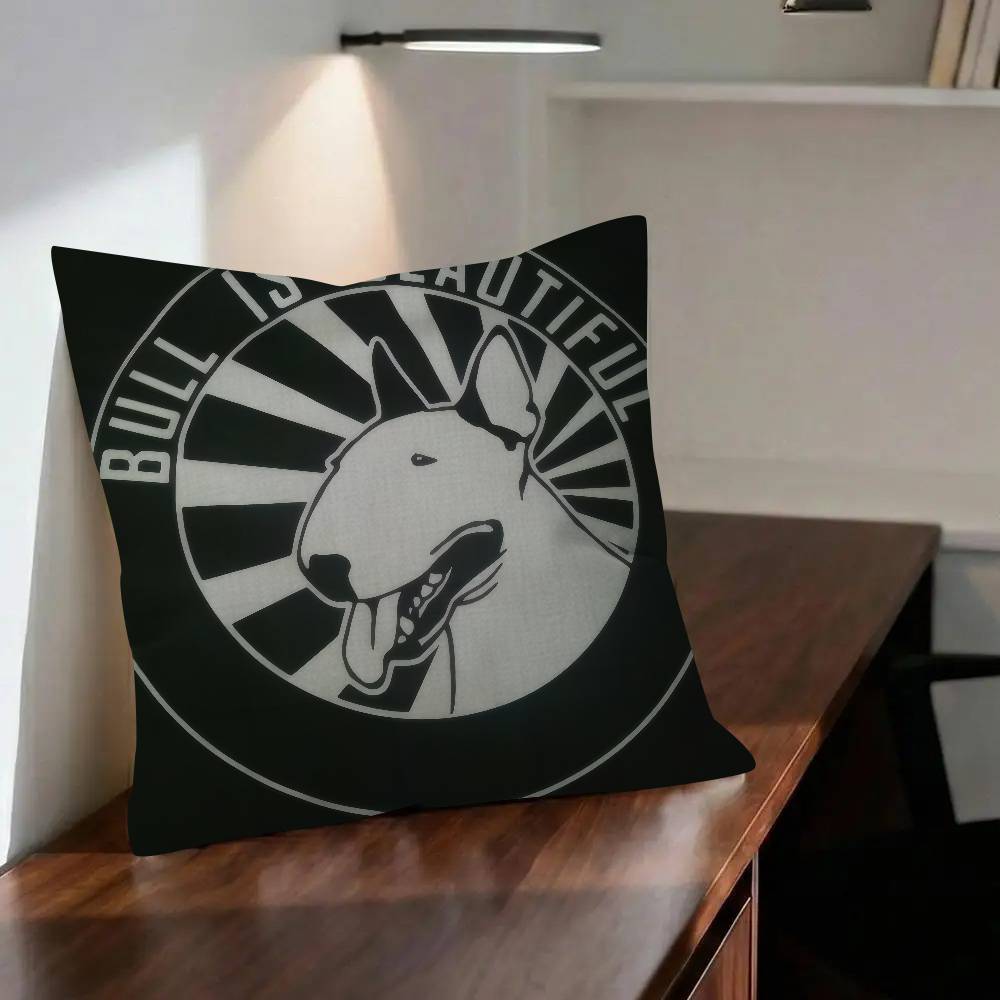 Cartoon Bull Terrier Series Personalized Pillow Cover Kids Bedroom Wild Party Decor Pillowcase kid Birthday shower Gift