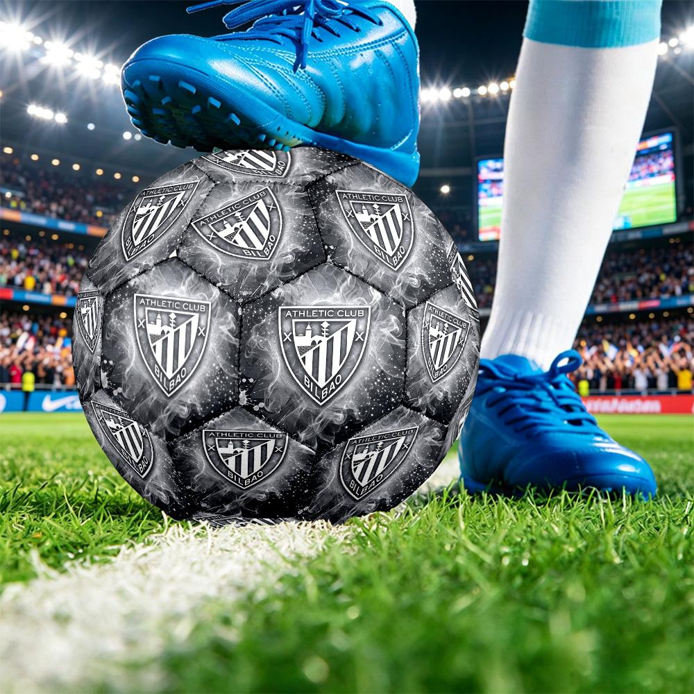 Athletic Bilbao FootballPrinted Size 5 Soccer Bootball, Anti Slip Adult Match Football Souvenir for Football Fans