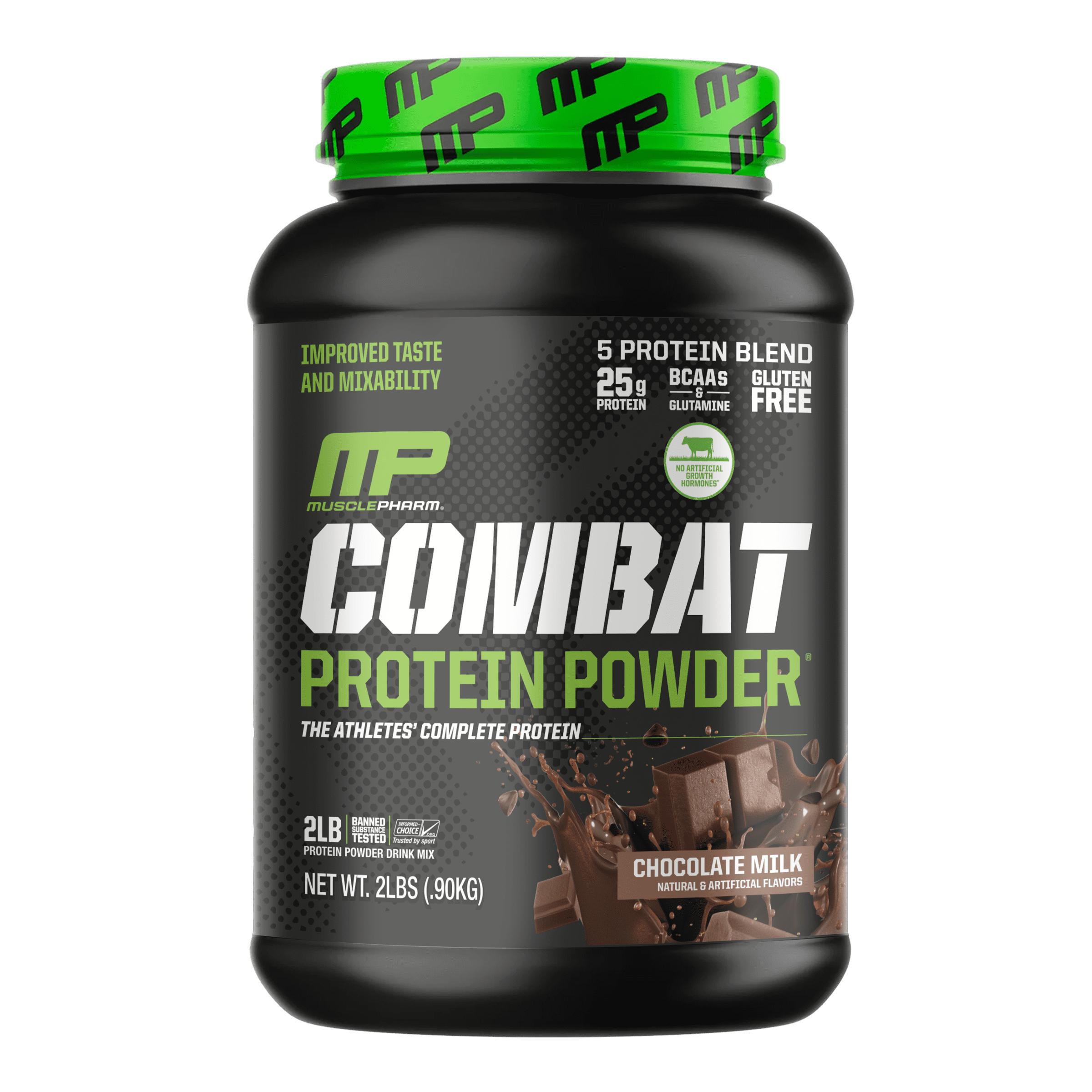 

MusclePharm, Combat Protein Powder, Chocolate Milk, 2 lbs (0.9 kg)