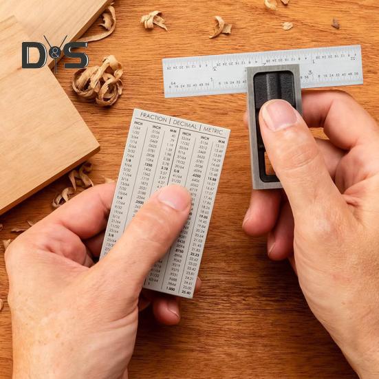 1/2 buc Rigle pentru prelucrarea lemnului Design compact Portabil Multifuncțional Durabil Oțel inoxidabil Margini pătrate Rigle de precizie