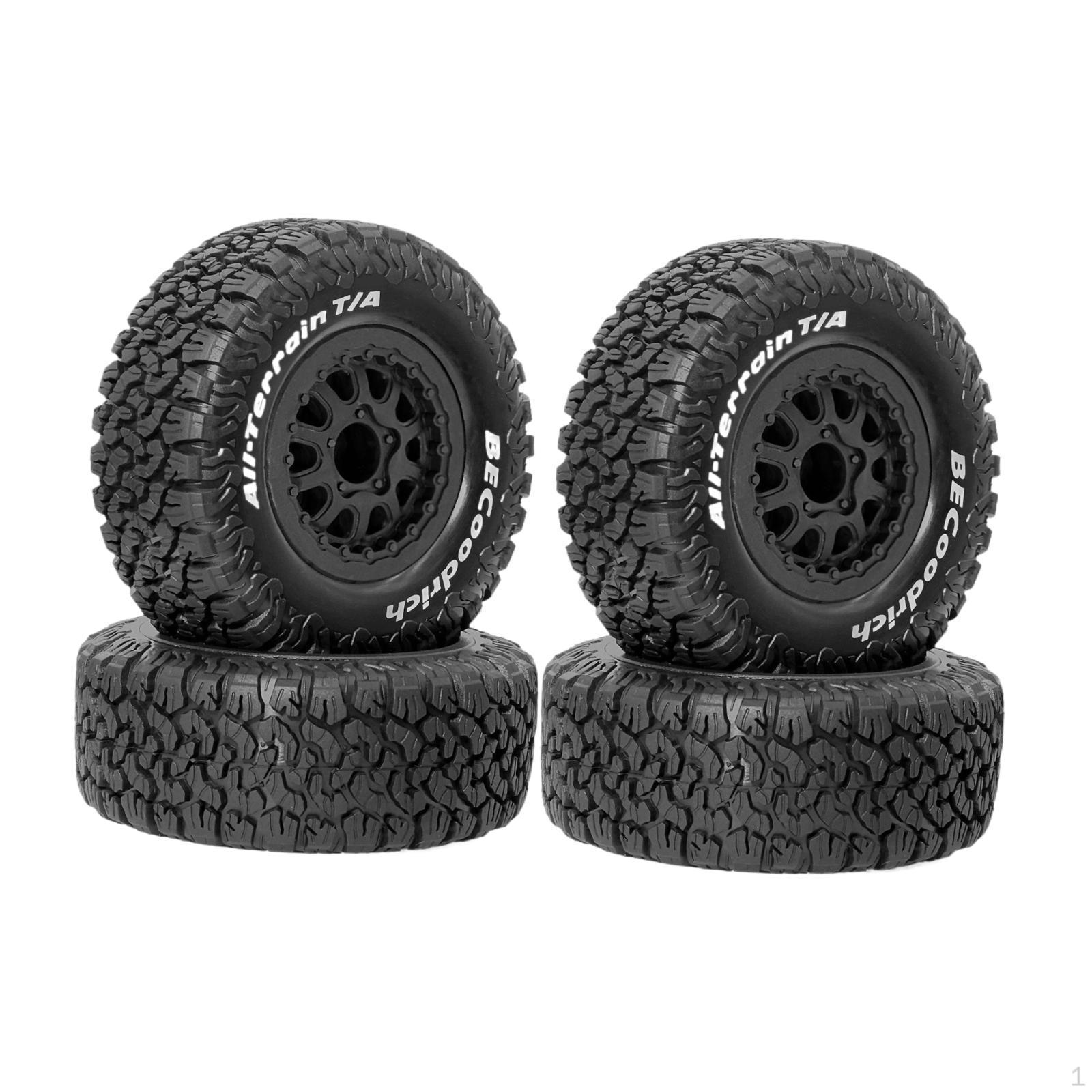 

4Pcs 1/10 RC Car Wheels and Tires Accessories Portable Components Professional Spare Parts Direct